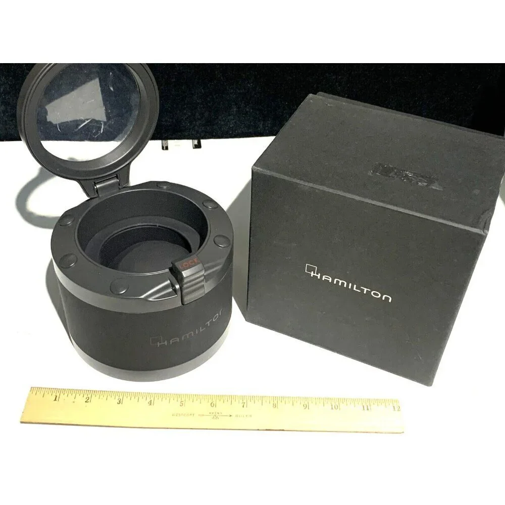 Hamilton Frogman Men's Watch Presentation Black Cardboard Box Display Empty